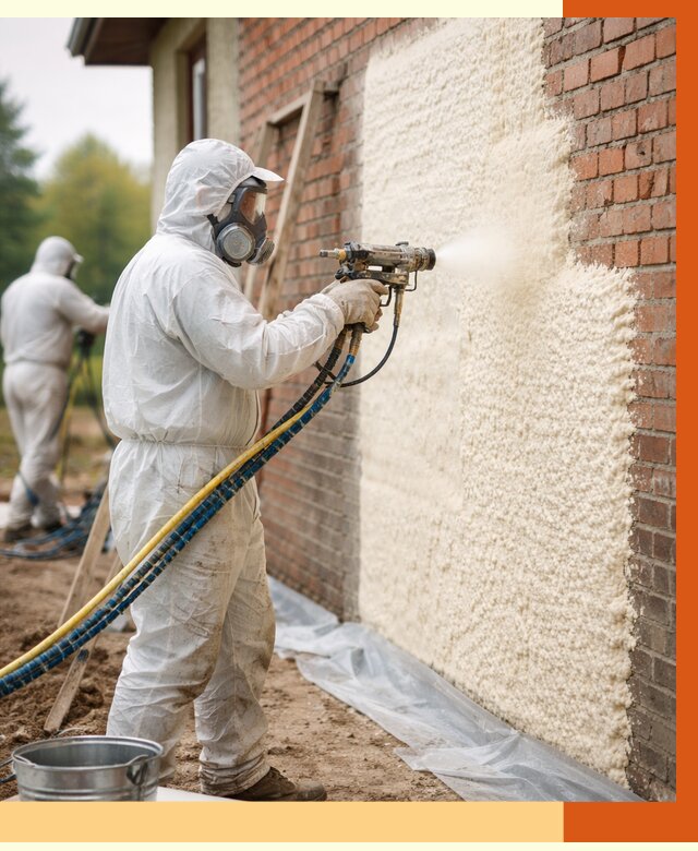 Утепление кирпичного дома ППУ в Арсеньеве под ключ от 6682 руб. | ТепломастерРсн