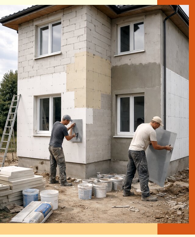 Утепление дома из газобетона в Арсеньеве от 4318 руб./м² — заказать у ТепломастерРсн