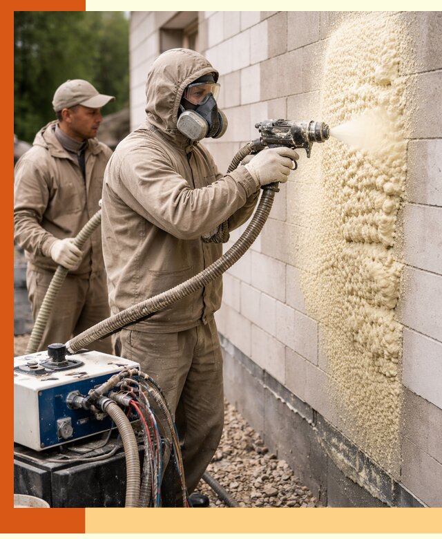 Утепление дома из газобетона ППУ в Арсеньеве — надежная теплоизоляция