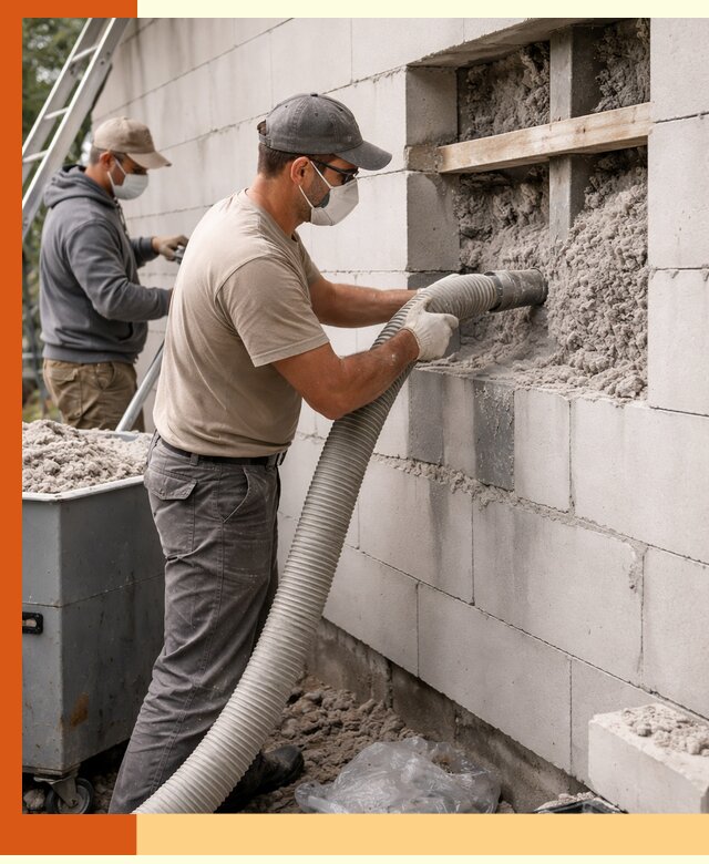 Утепление дома из газобетона эковатой в Арсеньеве