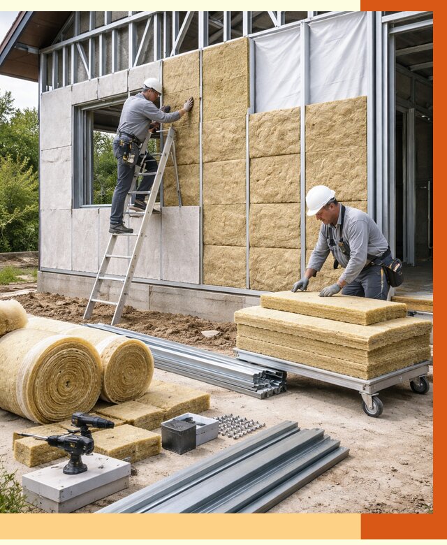 Утепление дома из ЛСТК в Арсеньеве от 5346 руб./м² — профессионально | ТепломастерРсн