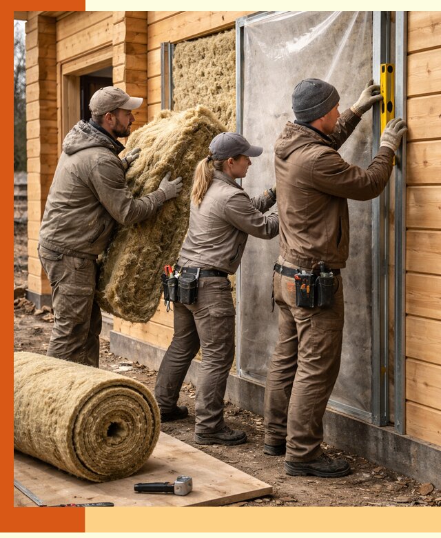 Утепление дома из двойного бруса в Арсеньеве качественно и надёжно
