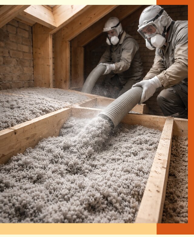 Утепление коттеджа эковатой в Арсеньеве от 2570 руб./м² — комплексная задувка и монтаж | ТепломастерРсн