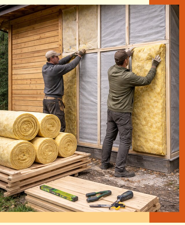 Утепление бани снаружи в Арсеньеве от 87380 руб. под ключ | ТепломастерРсн