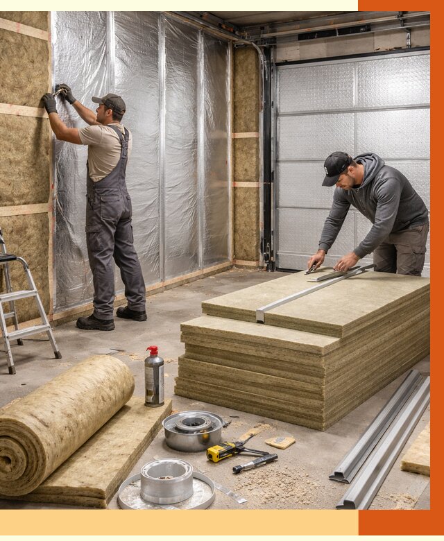 Утепление гаража в Арсеньеве от 4626 руб/м2 — комплексное утепление ворот и стен | ТепломастерРсн