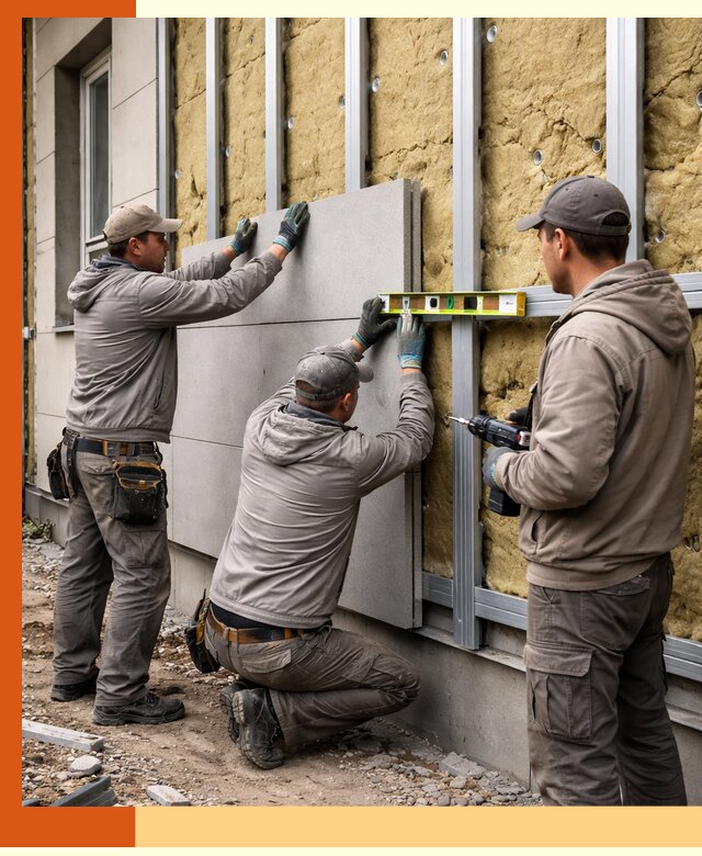 Утепление вентилируемого фасада под ключ в Арсеньеве