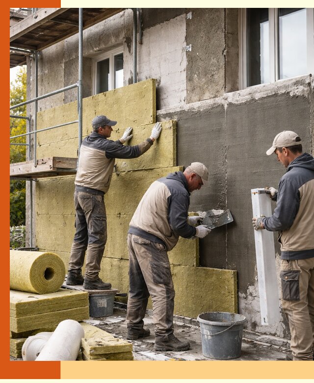 Утепление фасада зданий и домов в Арсеньеве