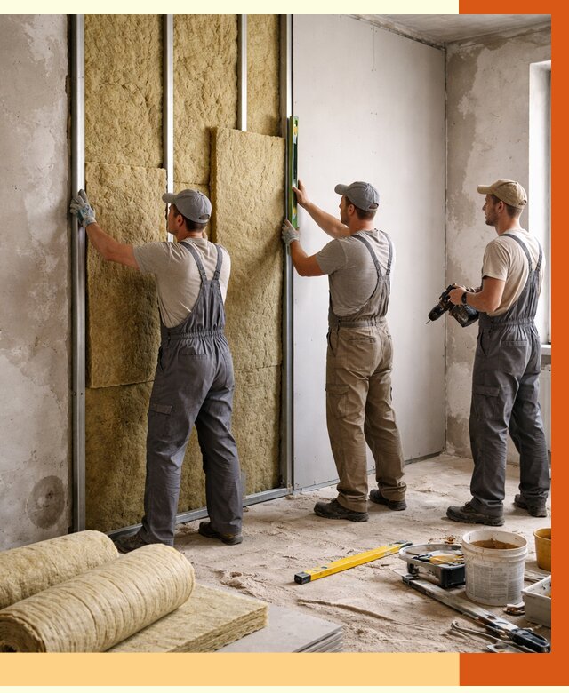 Утепление стен изнутри в Арсеньеве от 2313 руб/м² под ключ | ТепломастерРсн