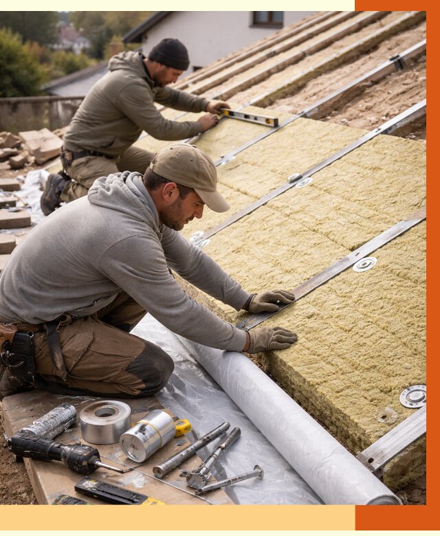 Утепление крыши снаружи в Арсеньеве под ключ от 1234 руб./м2 | ТепломастерРсн