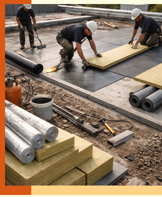 Утепление плоской крыши в Арсеньеве — надежная теплоизоляция и герметизация