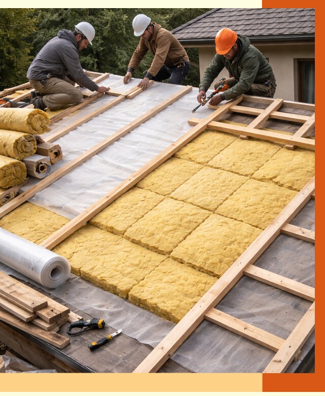 Утепление скатной крыши в Арсеньеве от 1285 руб./м2 под ключ | ТепломастерРсн