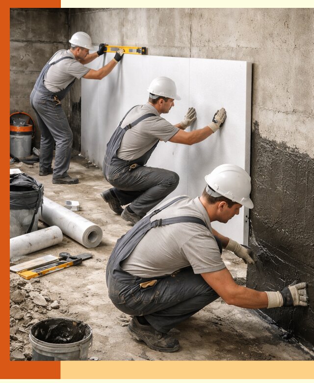 Утепление фундамента изнутри профессионально в Арсеньеве