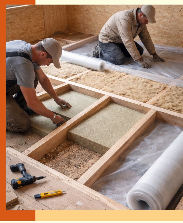 Профессиональное утепление деревянного пола в Арсеньеве