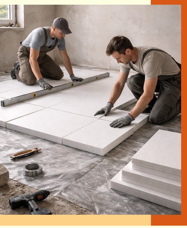 Утепление бетонного пола в Арсеньеве от 2570 руб/м2 — монтаж и цена | ТепломастерРсн