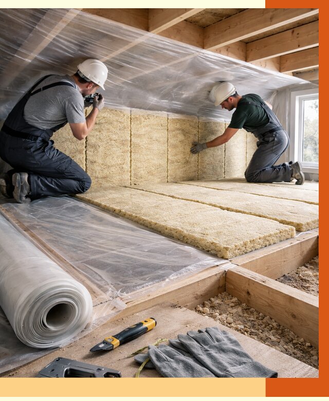 Утепление перекрытий в Арсеньеве от 2930 руб/м2 — утепление межэтажных и чердачных | ТепломастерРсн