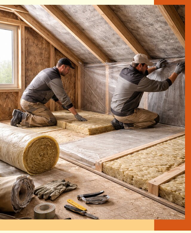Утепление чердака в Арсеньеве от 7710 руб/м² — теплоизоляция и комплексное утепление под ключ | ТепломастерРсн