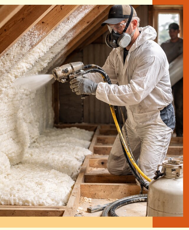 Утепление чердака ППУ в Арсеньеве от 8861 руб./м2 — услуга под ключ | ТепломастерРсн