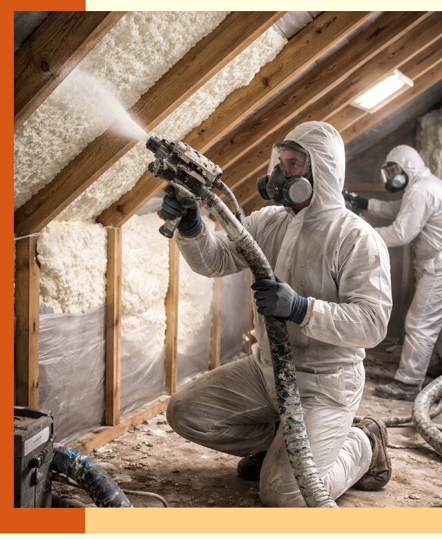 Утепление чердака пенополиуретаном (ППУ) в Арсеньеве