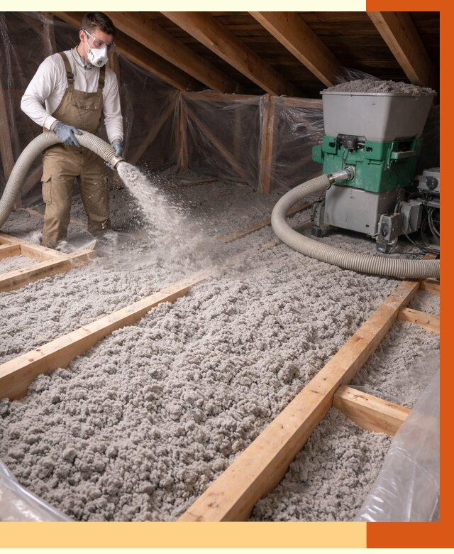 Утепление чердака эковатой в Арсеньеве от 1491 руб/м2 — заказать у ТепломастерРсн