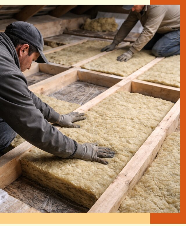 Утепление чердака минватой в Арсеньеве от 3598 руб/м2 под ключ | ТепломастерРсн