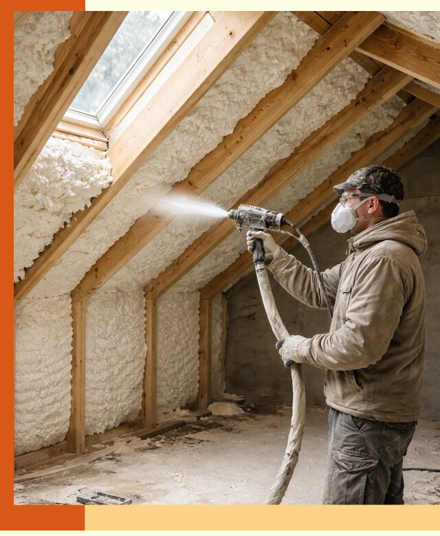 Утепление мансарды ППУ в Арсеньеве быстро и надежно