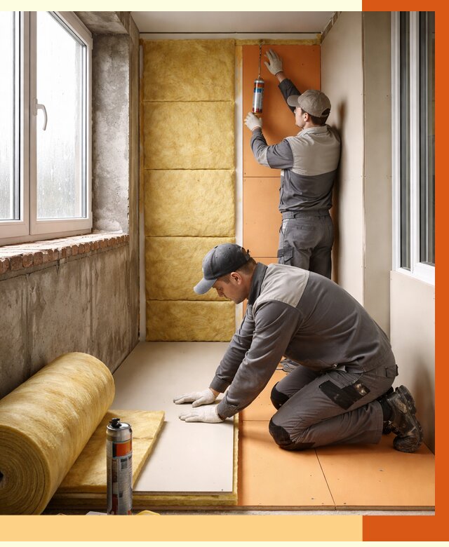 Утепление лоджии под ключ в Арсеньеве от 6682 руб/м2 — комплексное решение | ТепломастерРсн