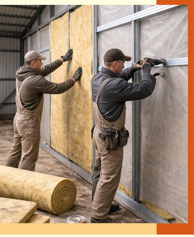 Утепление металлического ангара в Арсеньеве от 4883 руб/м2 — услуги под ключ | ТепломастерРсн