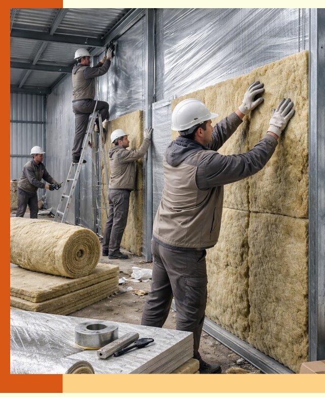 Утепление металлического склада в Арсеньеве: теплоизоляция и герметизация