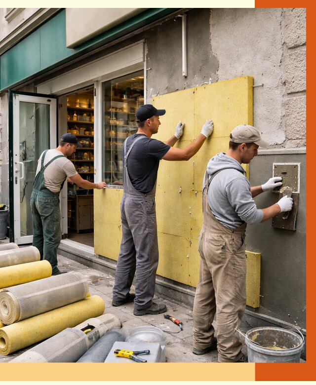 Утепление магазина в Арсеньеве от 4626 руб/м2 — цена, стены и снаружи | ТепломастерРсн