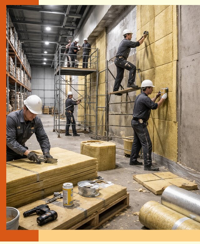 Утепление логистического центра в Арсеньеве качественно и экономично