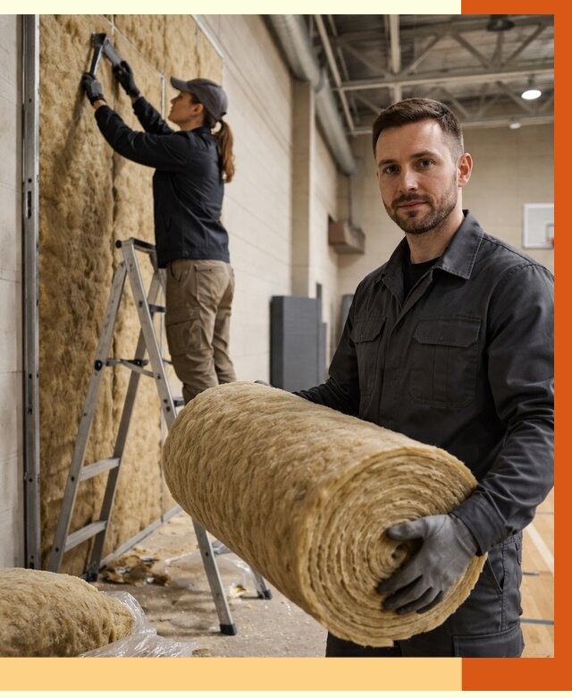 Утепление спортзала в Арсеньеве от 7710 руб/м2 — комплексное утепление под ключ | ТепломастерРсн