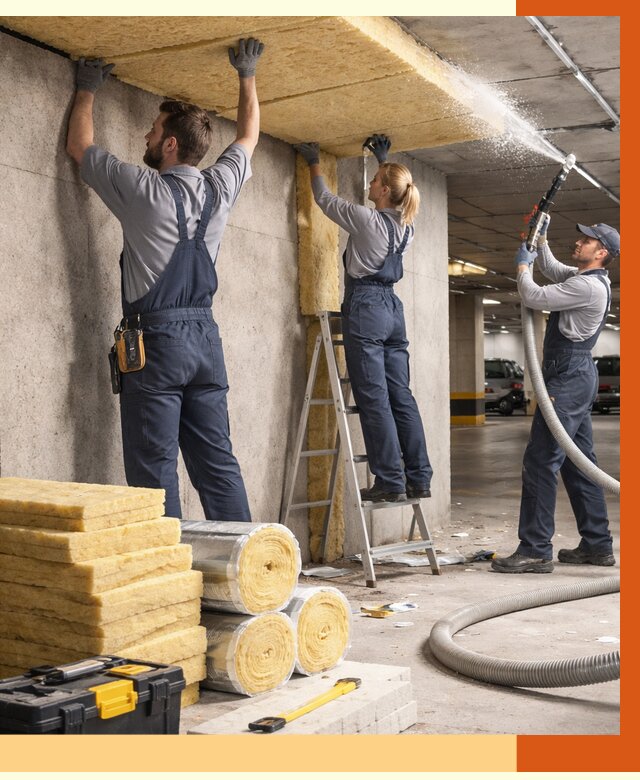 Утепление паркинга в Арсеньеве от 6990 руб./м2 — работы под ключ | ТепломастерРсн