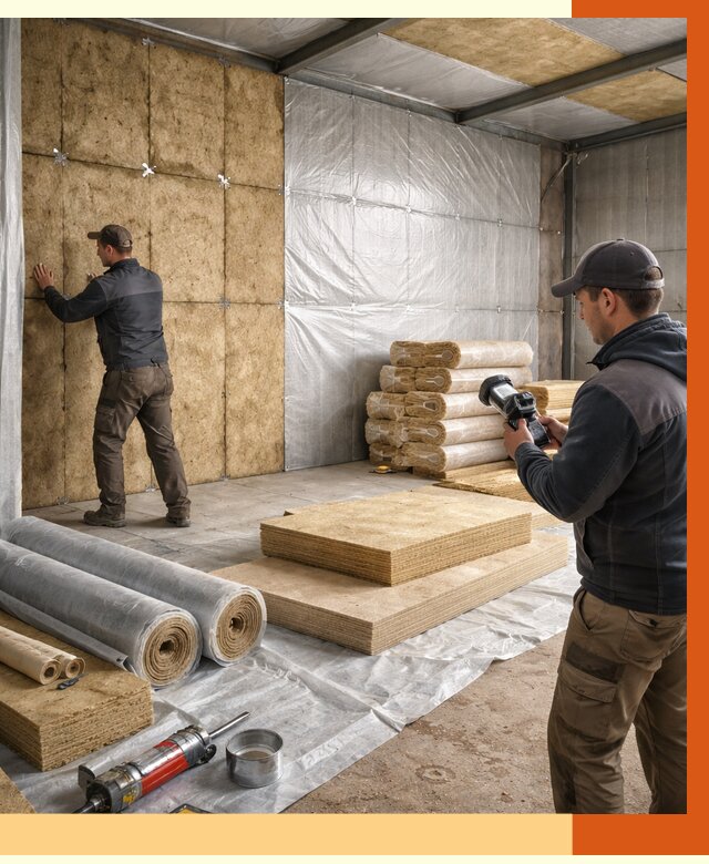 Утепление теплого склада в Арсеньеве под ключ от 11822 руб/м² | ТепломастерРсн