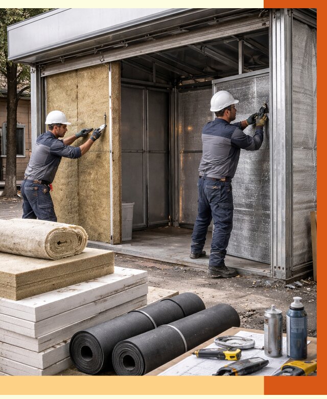 Утепление павильона шаурма в Арсеньеве под ключ от 1234 руб. за м² | ТепломастерРсн