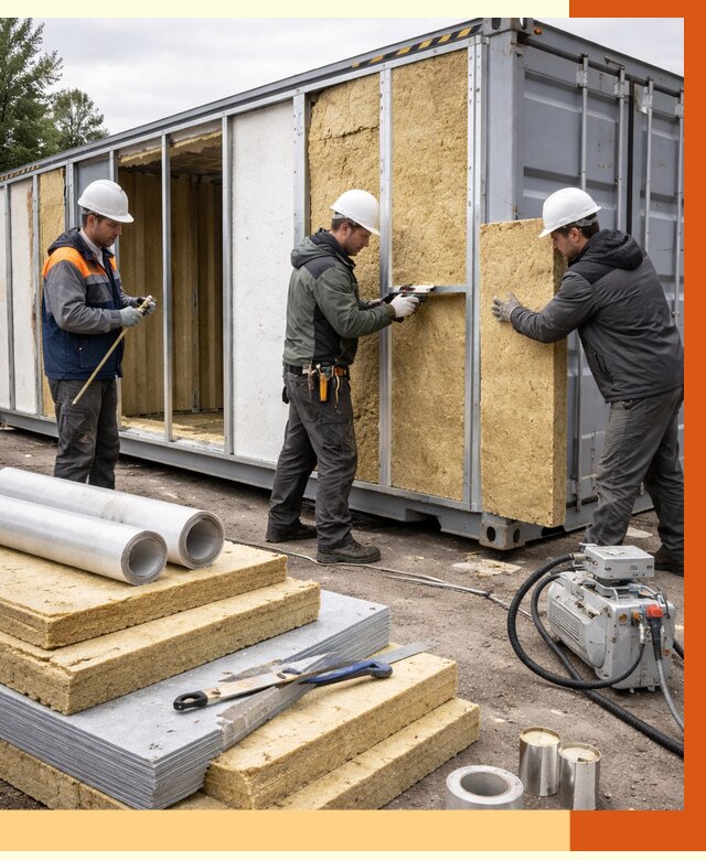 Утепление морского контейнера в Арсеньеве от 3855 руб. под ключ | ТепломастерРсн