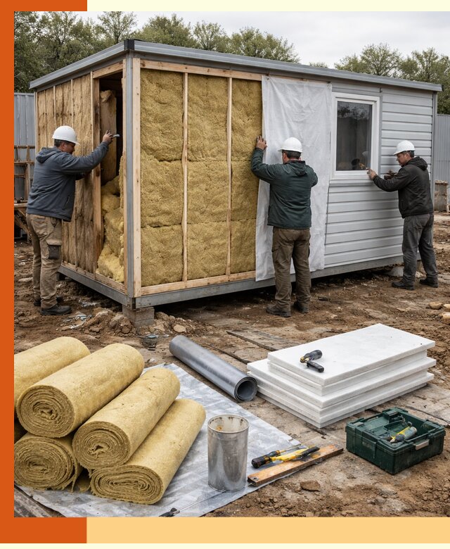 Утепление строительной бытовки под ключ в Арсеньеве для любых условий