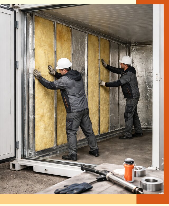 Утепление рефрижераторного контейнера в Арсеньеве от 46260 руб./м² | ТепломастерРсн