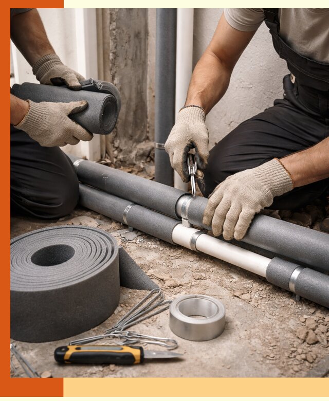 Утепление труб водоснабжения в Арсеньеве — монтаж и защита сети