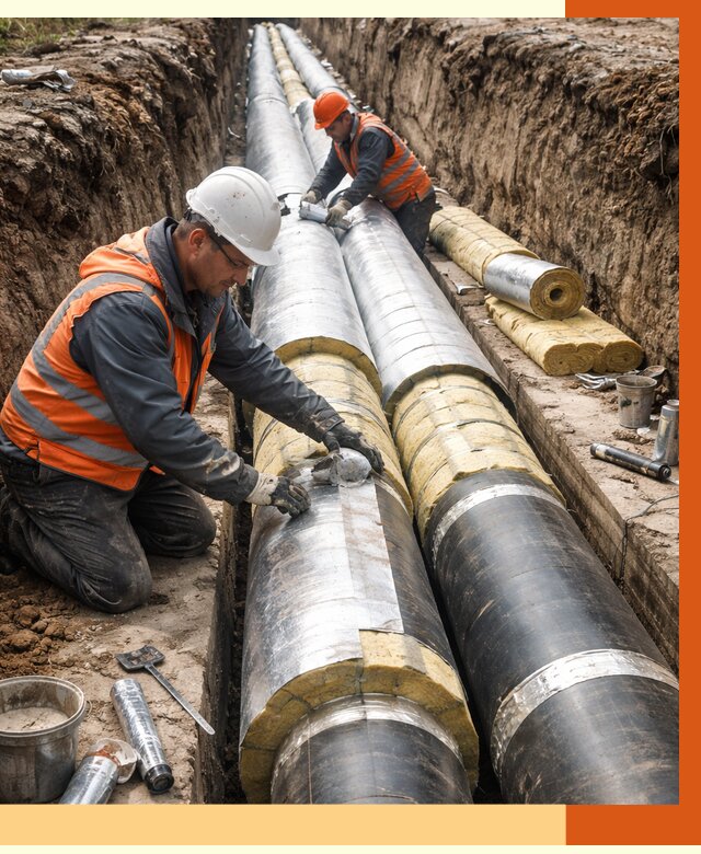 Утепление теплотрассы в Арсеньеве от 4626 руб./м2 — ппу и комплексная изоляция | ТепломастерРсн