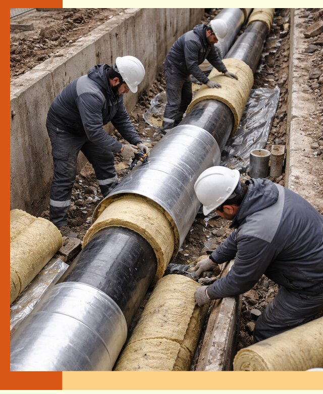 Утепление теплотрассы в Арсеньеве: утеплительные работы и материалы