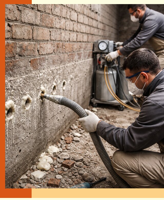Заполнение колодцевой кладки ППУ в Арсеньеве быстро и герметично