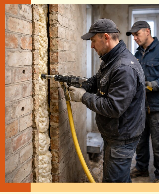 Межстеновое утепление пенополиуретаном в Арсеньеве