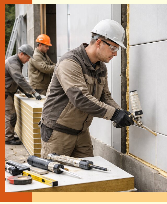 Утепление сэндвич-панелей пенополиуретаном в Арсеньеве
