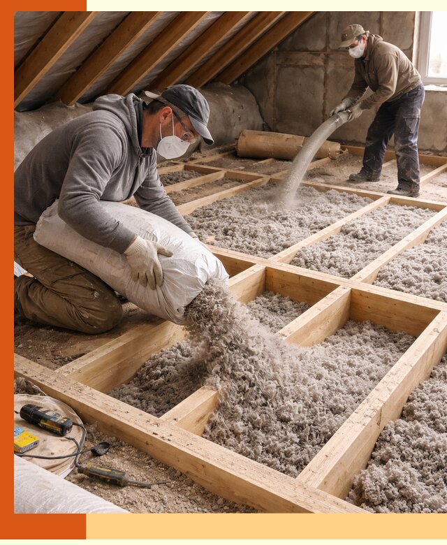 Заполнение полостей чердачного перекрытия в Арсеньеве качественно и надёжно