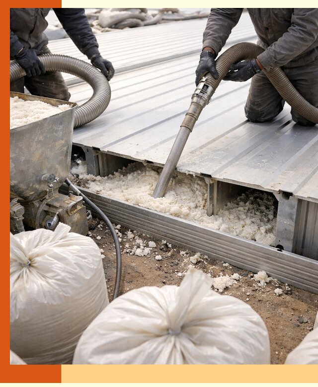 Заполнение пустот кровельных панелей пенными и мокрыми герметиками в Арсеньеве