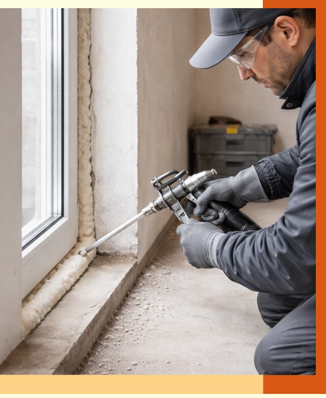 Герметизация стыков ППУ в Арсеньеве от 1696 руб. за м2 — утепление примыканий под ключ | ТепломастерРсн