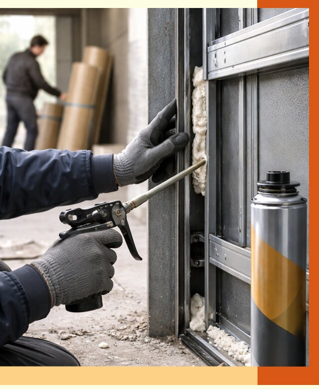 Заполнение пустот ворот в Арсеньеве от 4626 руб. — заливка ППУ, утепление под ключ | ТепломастерРсн