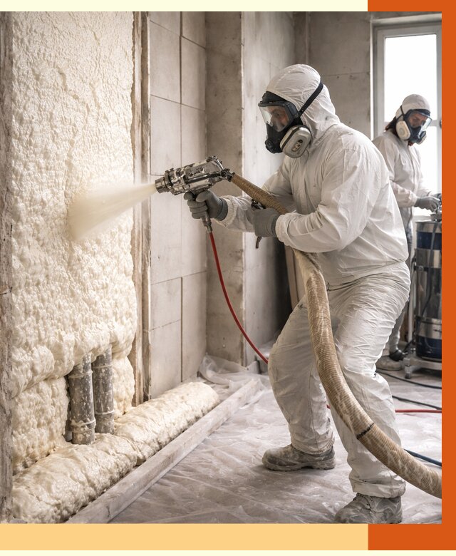 Напыление пенополиуретана в Арсеньеве от 7710 руб./м2 — услуги и монтаж ППУ | ТепломастерРсн