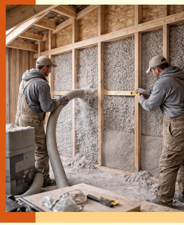 Утепление эковатой стен, потолков и перекрытий в Арсеньеве