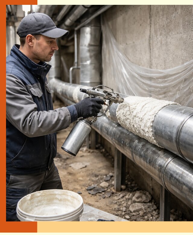 Утепление труб жидкой теплоизоляцией в Арсеньеве